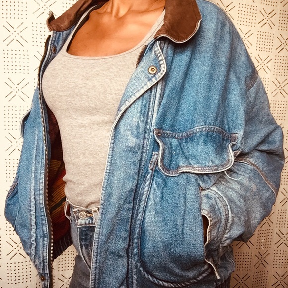 SOLD ❗️RARE Levi Denim Western-wear Bomber Jacket - Picture 2 of 8